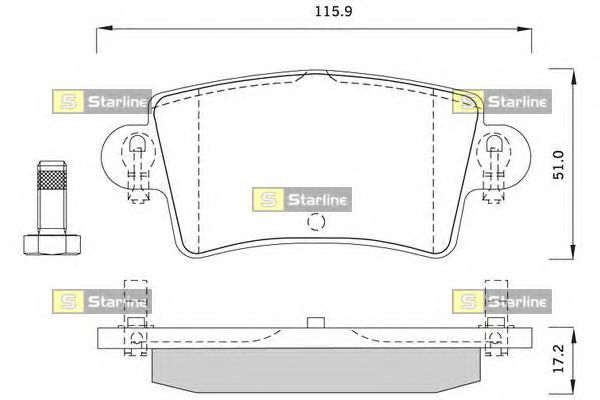 Тормозные колодки STARLINE BD S251
