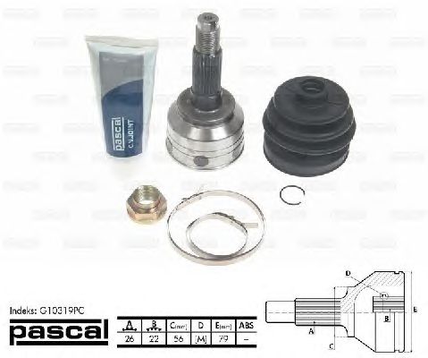 Комплект ШРУСов PASCAL G10319PC