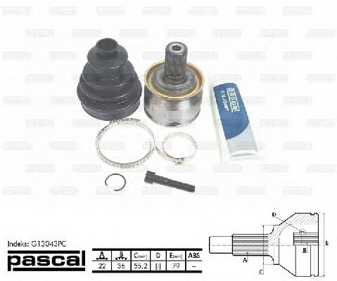 Комплект ШРУСов PASCAL G13043PC