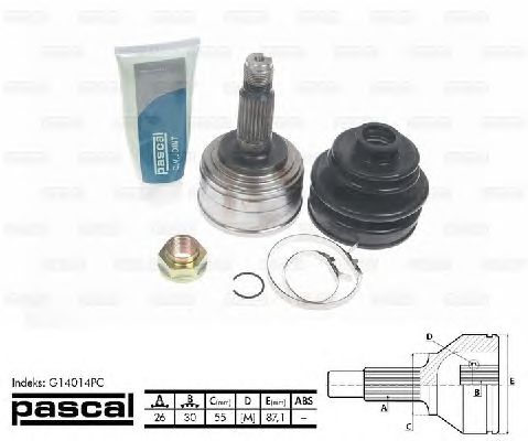 Комплект ШРУСов PASCAL G14014PC