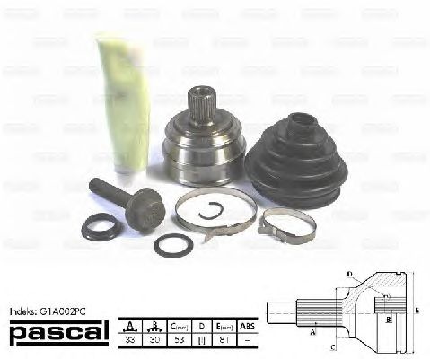 Комплект ШРУСов PASCAL G1A002PC