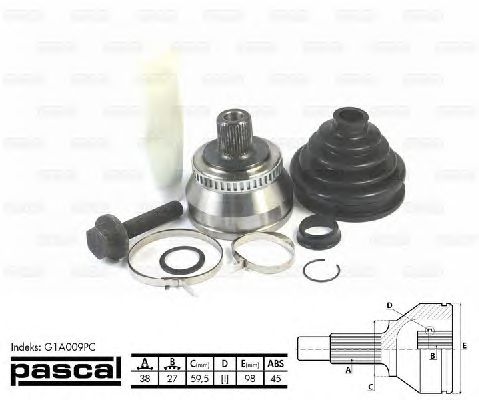 Комплект ШРУСов PASCAL G1A009PC