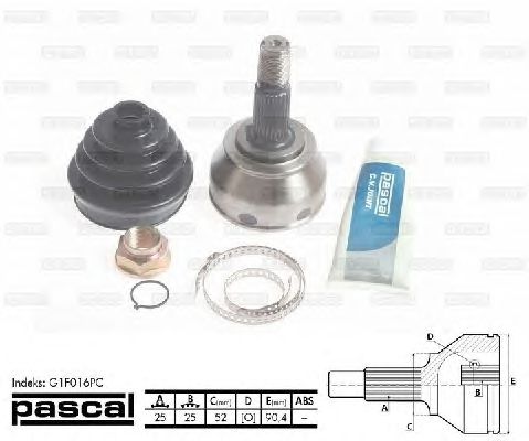 Комплект ШРУСов PASCAL G1F016PC