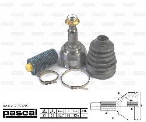 Комплект ШРУСов PASCAL G1R017PC