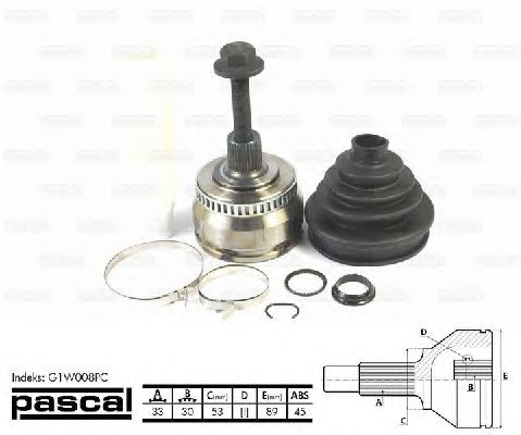 Комплект ШРКШ PASCAL G1W008PC
