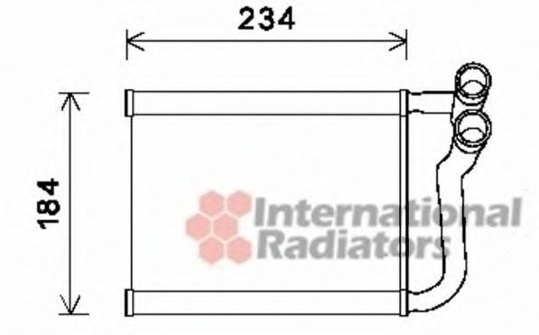 Радиатор отопителя VAN WEZEL 82006253