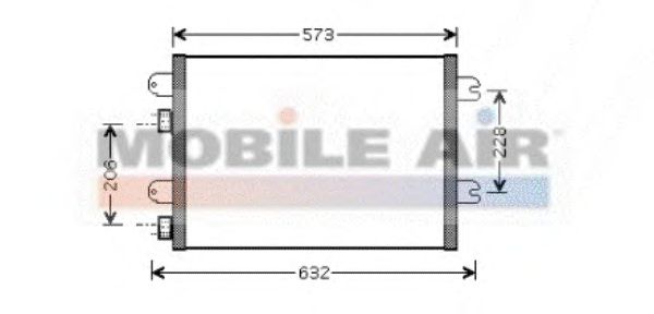 Радиатор кондиционера VAN WEZEL 43005317