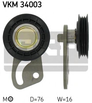 Натяжной ролик поликлинового ремня SKF VKM 34003