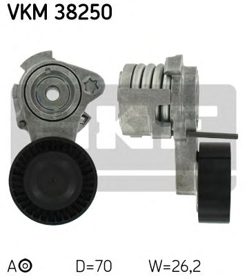 Натяжной ролик поликлинового ремня SKF VKM 38250