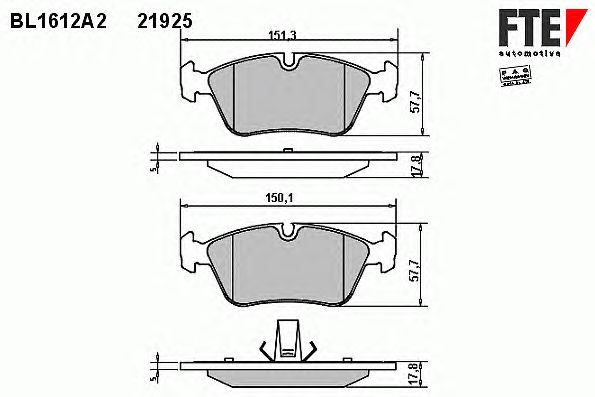 Тормозные колодки FTE BL1612A2