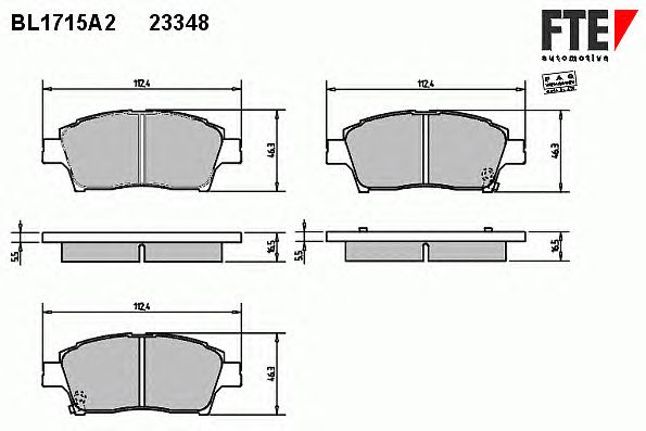 Тормозные колодки FTE BL1715A2