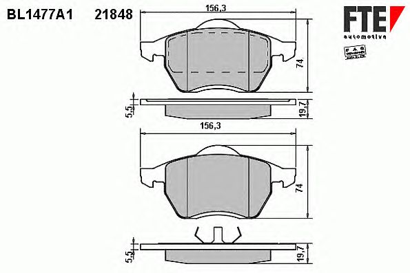 Тормозные колодки FTE BL1477A1