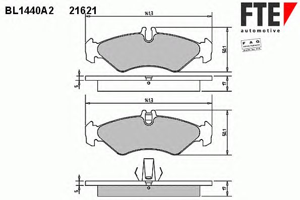 Тормозные колодки FTE BL1440A2