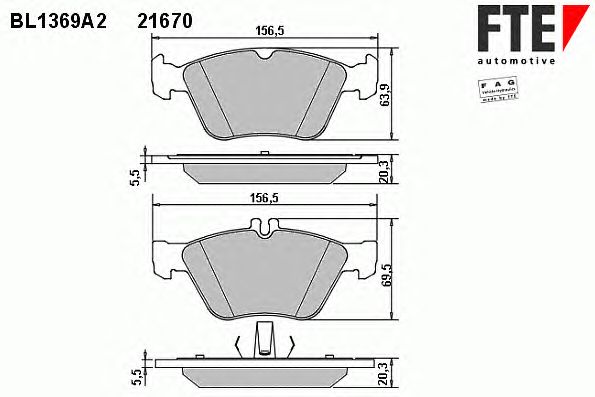Тормозные колодки FTE BL1369A2