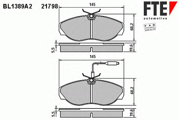 Тормозные колодки FTE BL1389A2