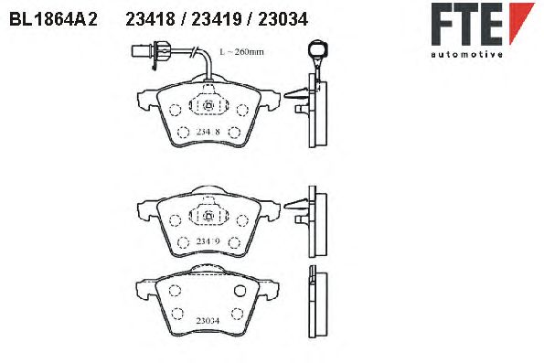 Тормозные колодки FTE BL1864A2