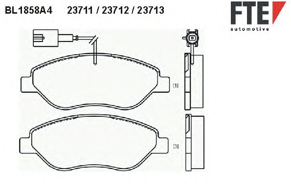 Тормозные колодки FTE BL1858A4