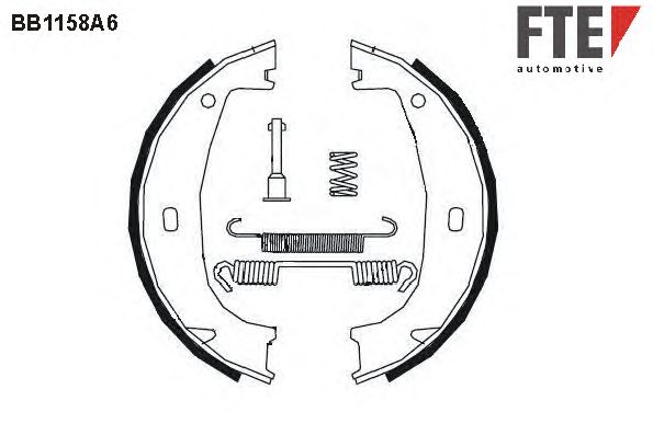 Тормозные колодки ручника FTE BB1158A6