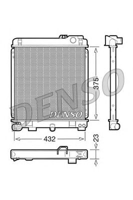 Радиатор, охлаждение двигателя DENSO DRM05030