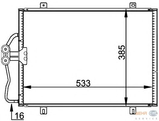 Радиатор кондиционера HELLA 8FC 351 036-191