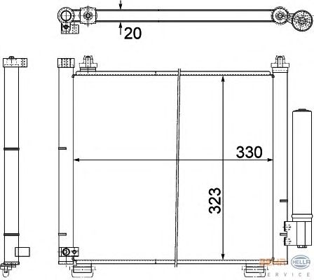 Радиатор кондиционера HELLA 8FC 351 303-481