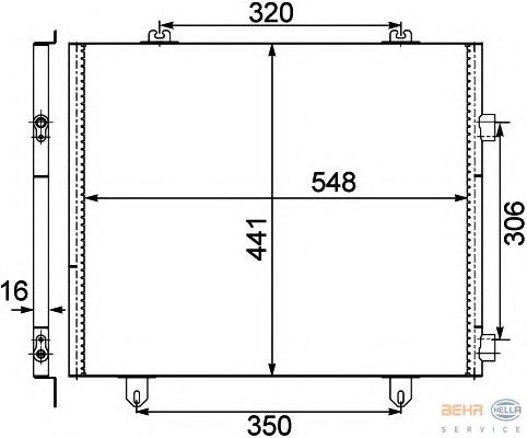 Радіатор кондиціонера HELLA 8FC 351 303-511