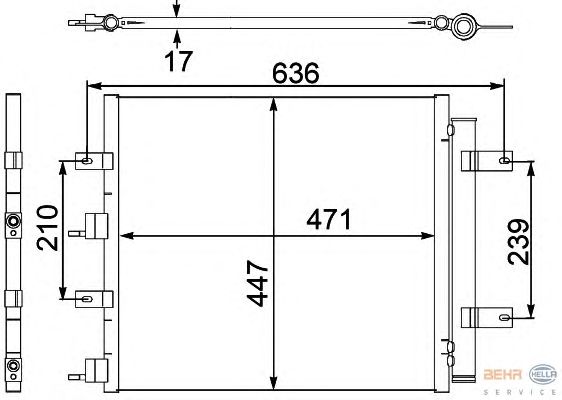 Радиатор кондиционера HELLA 8FC 351 304-181