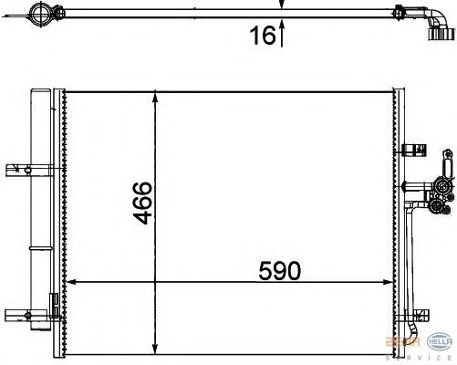 Радиатор кондиционера HELLA 8FC 351 304-491