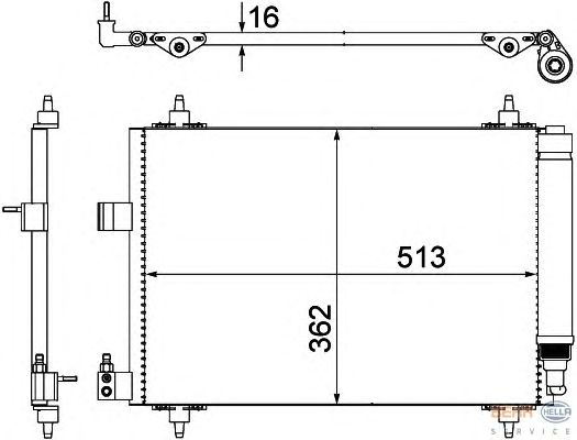 Радиатор кондиционера HELLA 8FC 351 309-331