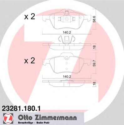 Тормозные колодки ZIMMERMANN 23281.180.1
