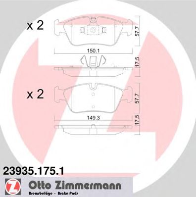 Тормозные колодки ZIMMERMANN 23935.175.1