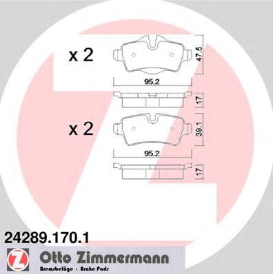 Тормозные колодки ZIMMERMANN 24289.170.1