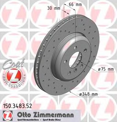 Гальмівний диск ZIMMERMANN 150.3483.52