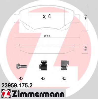 Тормозные колодки ZIMMERMANN 23959.175.2