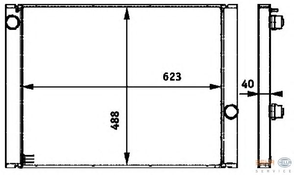 Радиатор, охлаждение двигателя HELLA 8MK 376 719-151