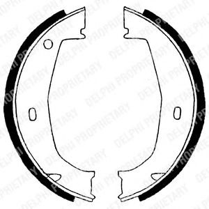 Тормозные колодки ручника DELPHI LS1851