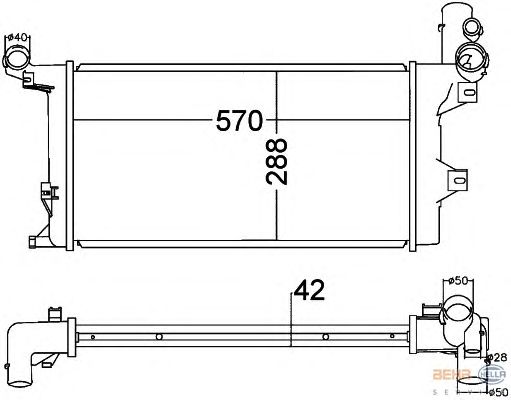Радіатор, охолодження двигуна HELLA 8MK 376 758-031
