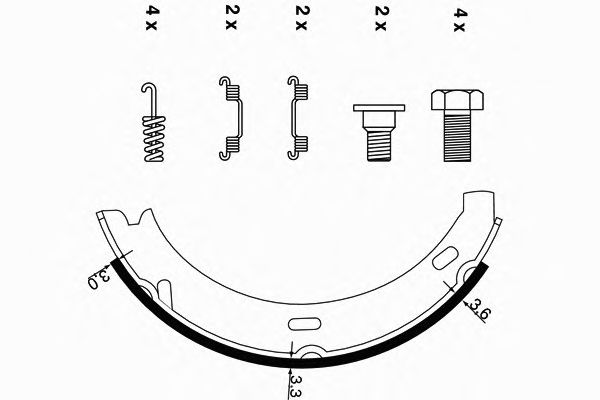 Тормозные колодки ручника HELLA 8DA 355 050-441