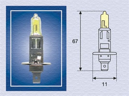 Лампа накаливания MAGNETI MARELLI 002571100000 (дальний свет, основная фара, противотуманная фара)