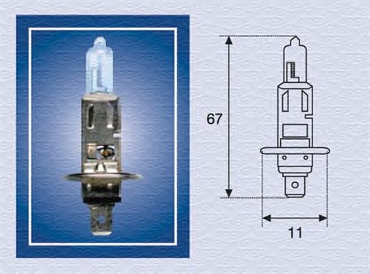 Лампа накаливания MAGNETI MARELLI 002572100000 (фара рабочего освещения, фара дальнего света, основная фара, противотуманная фара, прожектор-искатель)