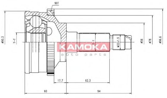 Комплект ШРУСов KAMOKA 6828