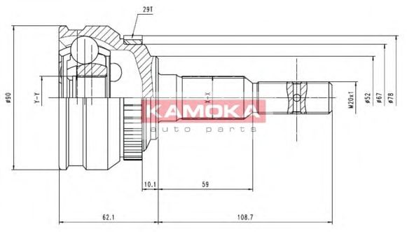 Комплект ШРУСов KAMOKA 6956