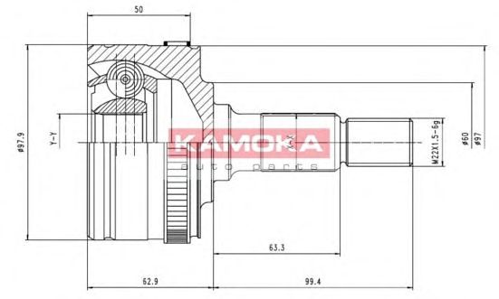 Комплект ШРУСов KAMOKA 7000
