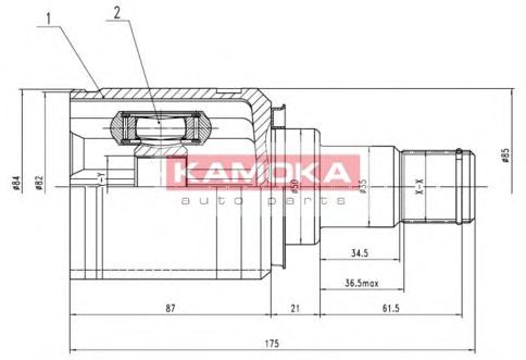 Комплект ШРУСов KAMOKA 8721