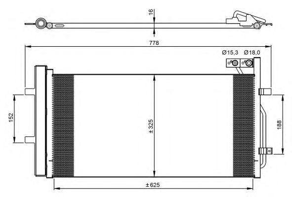 Радіатор кондиціонера NRF 350029