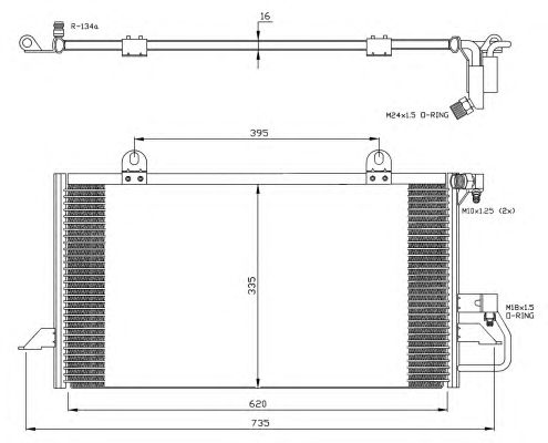 Радіатор кондиціонера NRF 35247
