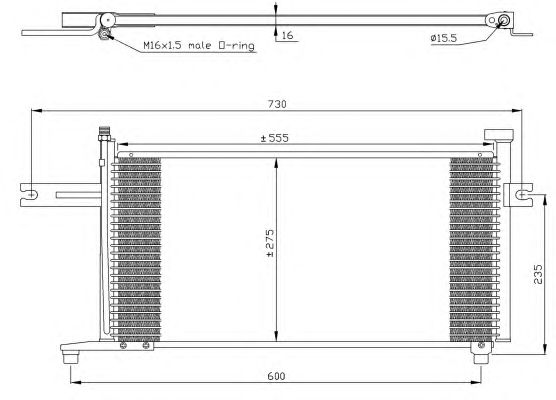 Радиатор кондиционера NRF 35315