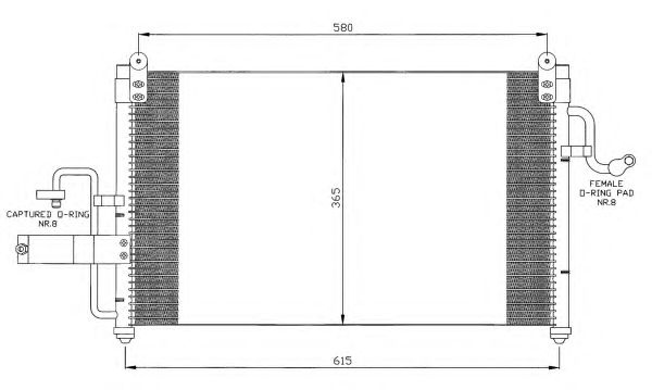 Радіатор кондиціонера NRF 35354