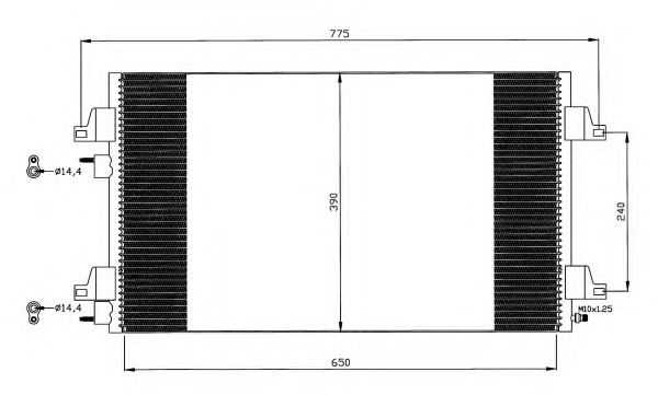 Радиатор кондиционера NRF 35447