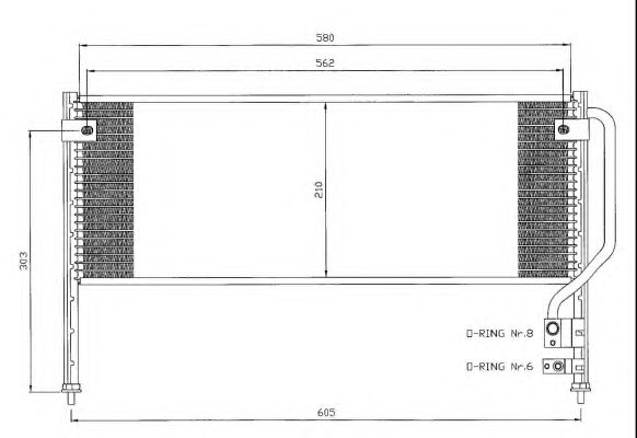 Радиатор кондиционера NRF 35454